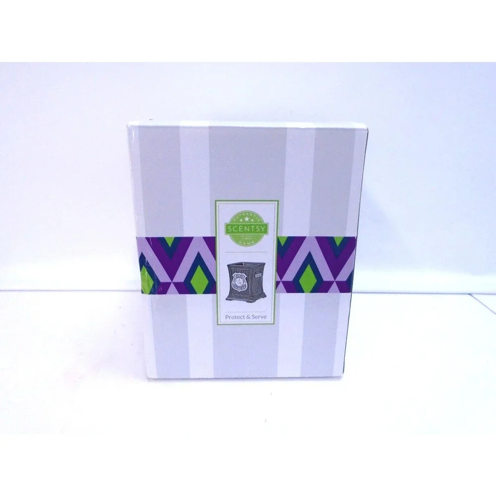 Scentsy Protect & Serve Police Warmer Hometown Heroes Collection Blue Badge NIB